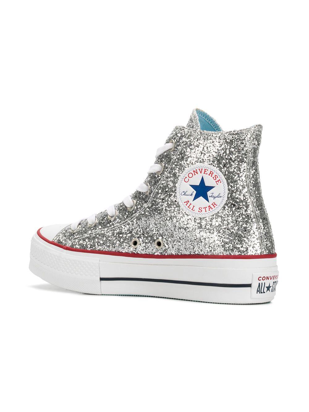 Baskets montantes CF x Converse Chiara Ferragni en coloris Gris | Lyst