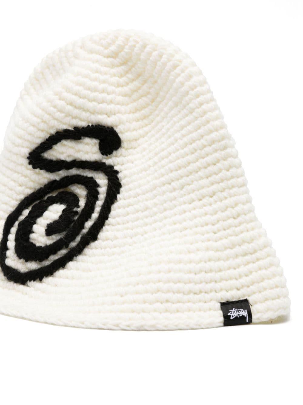 帽子 STUSSY SWIRLY S KNIT BUCKET HAT Stussy Swirly S Knit Bucket Hat Bone Men's - SS24 - US