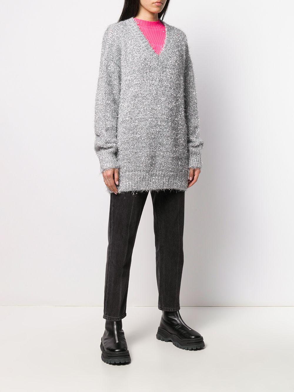 grey embroidered jumper