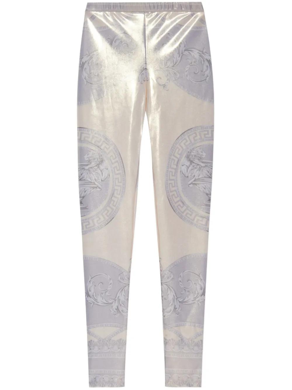 Versace Leggings With La Coupe Des Dieux Print in White