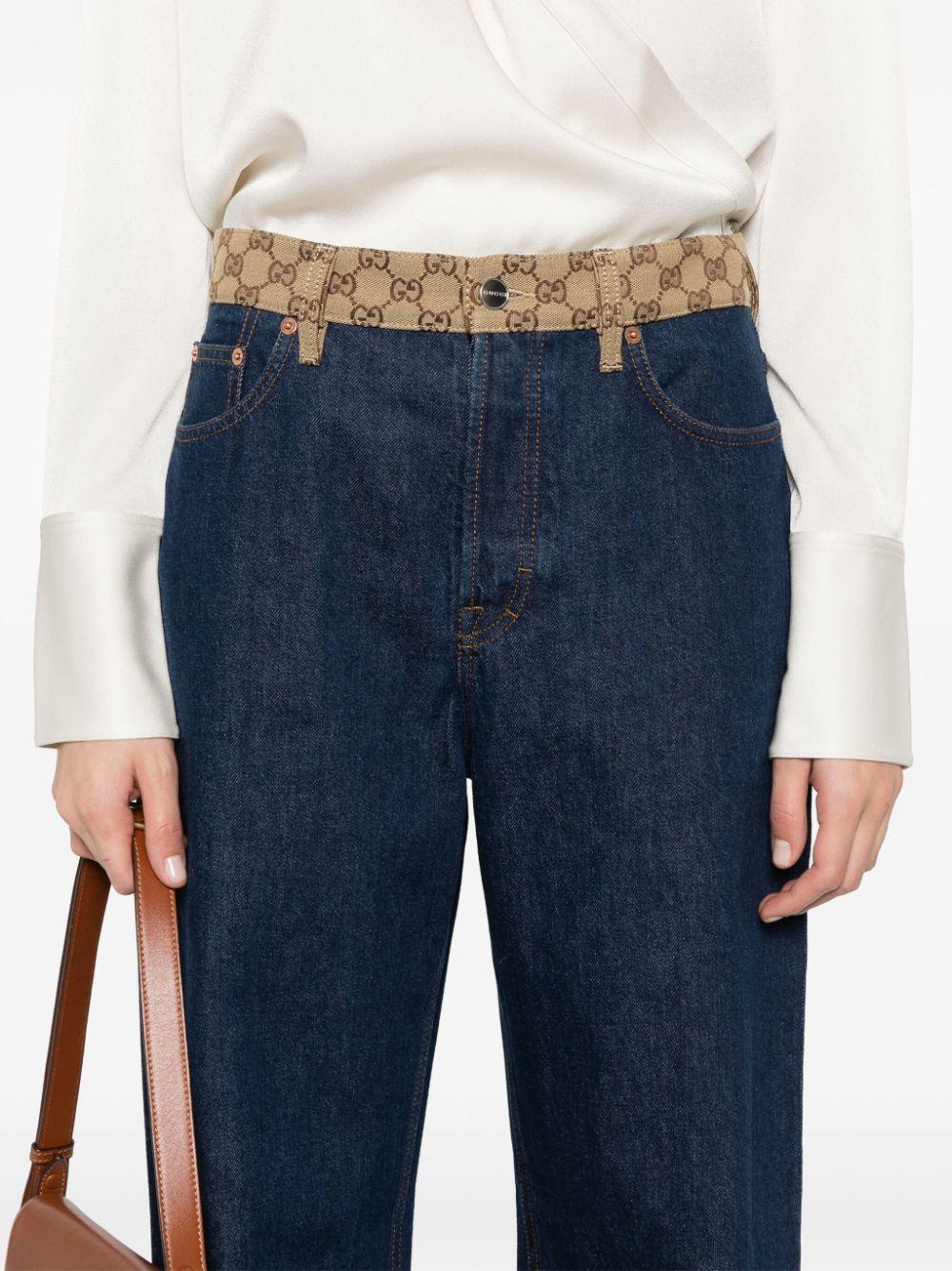Gucci レディース ブルー GGキャンバス ジーンズ ジーンズ