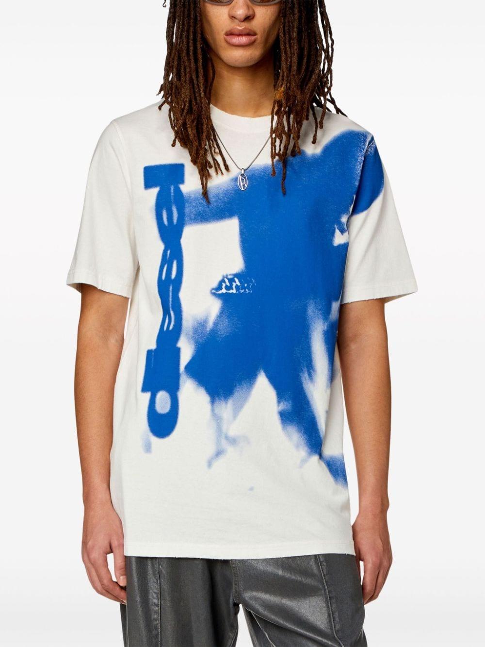 DIESEL T-Just Cotton T-Shirt in Blue for Men | Lyst