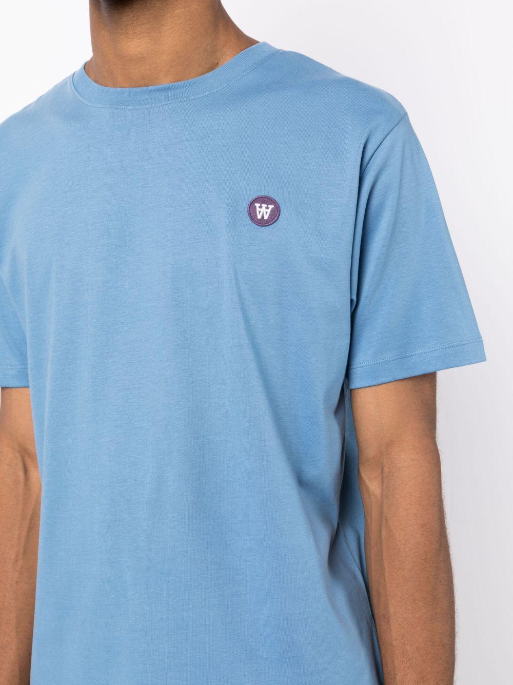 WOOD WOOD Ace Logo-patch Organic-cotton T-shirt in Blue Men | Lyst