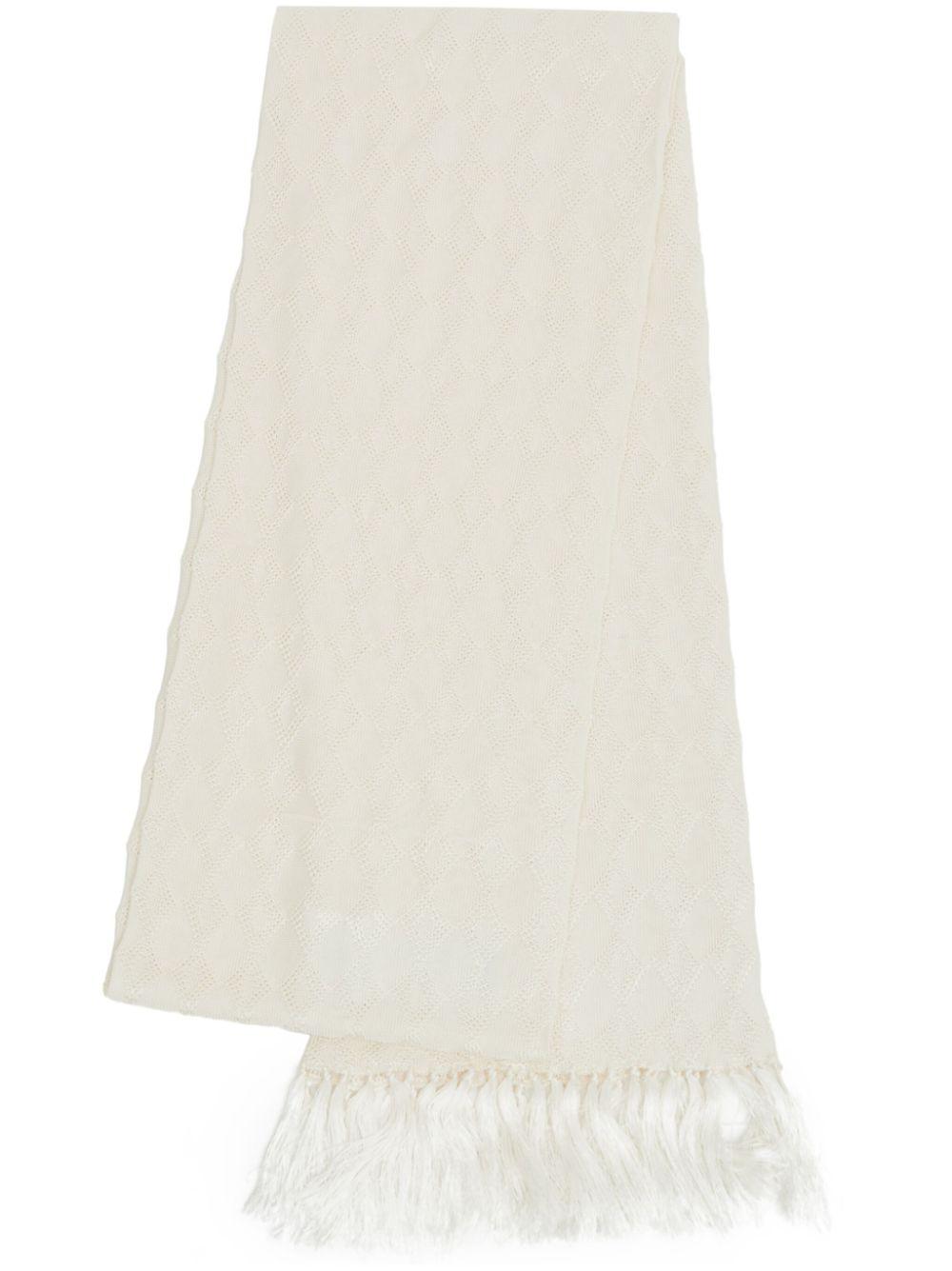 Maison Margiela V-neck knit stole - Neutrals