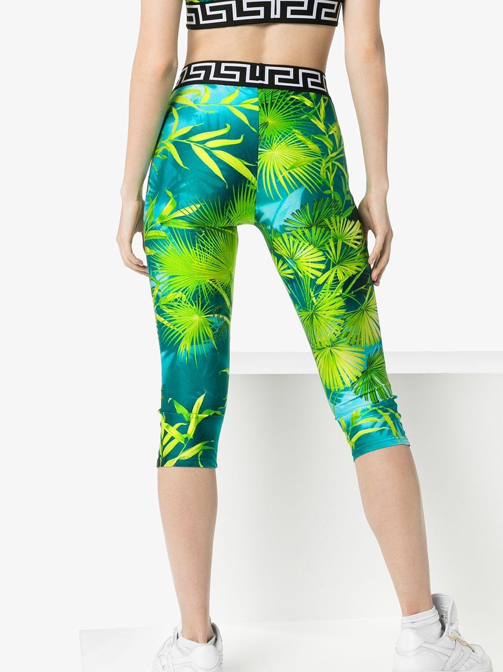 Versace Synthetic Jungle Print Cropped 