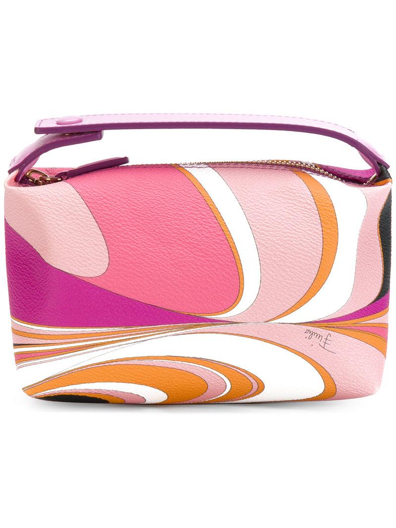 abstract-print makeup bag, PUCCI