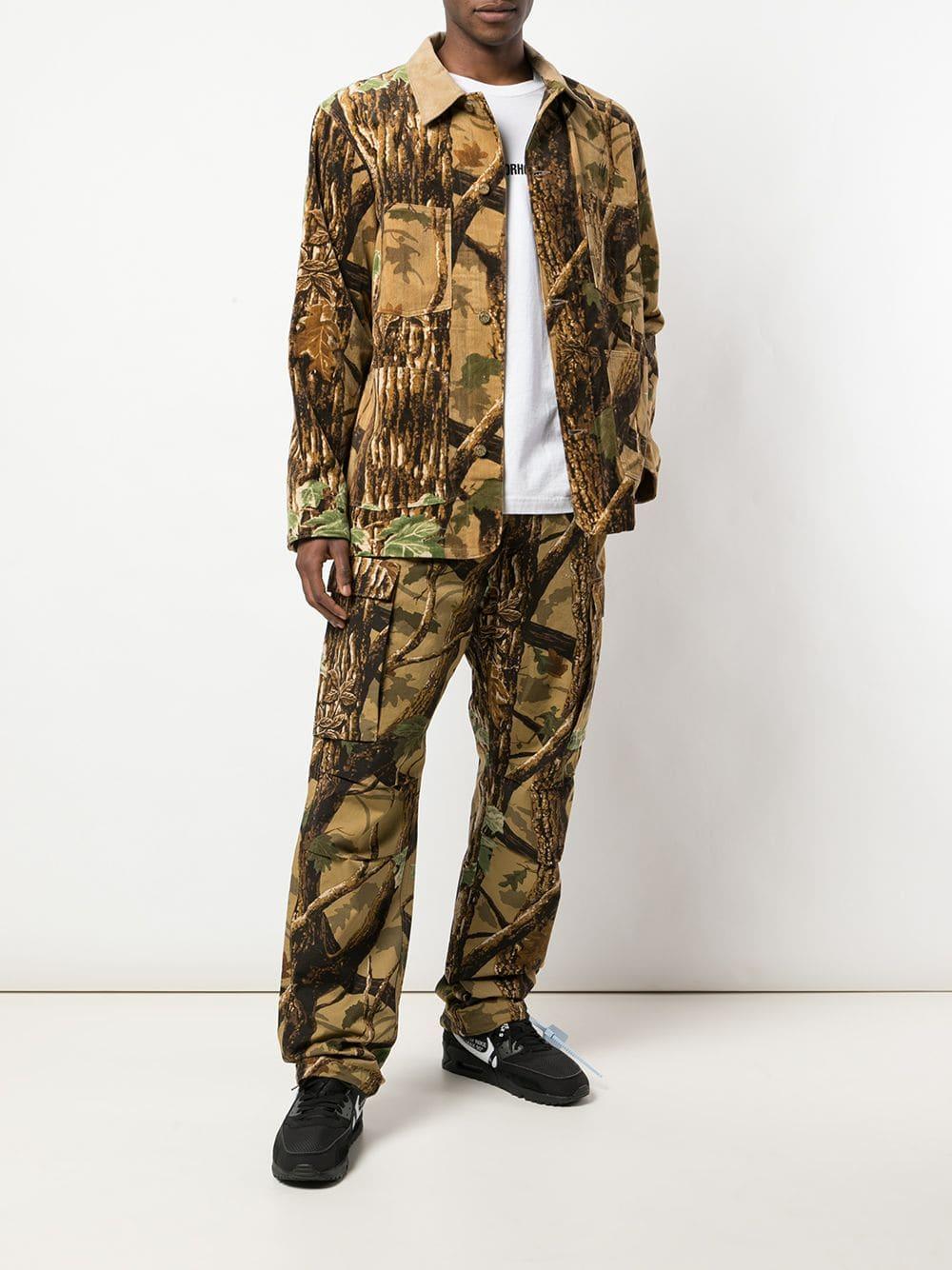 Forest Print Cargo Trousers 
