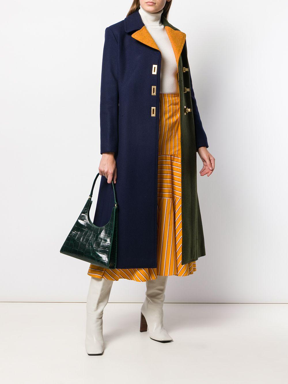 Tory Burch Colour-block Wool Coat in Blue | Lyst