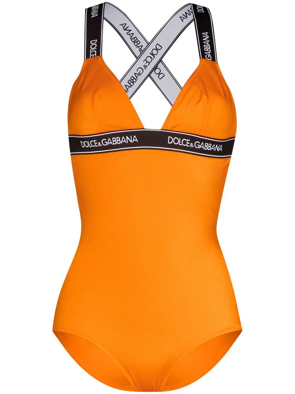 比較検索 Dolce & Gabbana 合成繊維 ロゴトリム 水着 カラー: オレンジ 