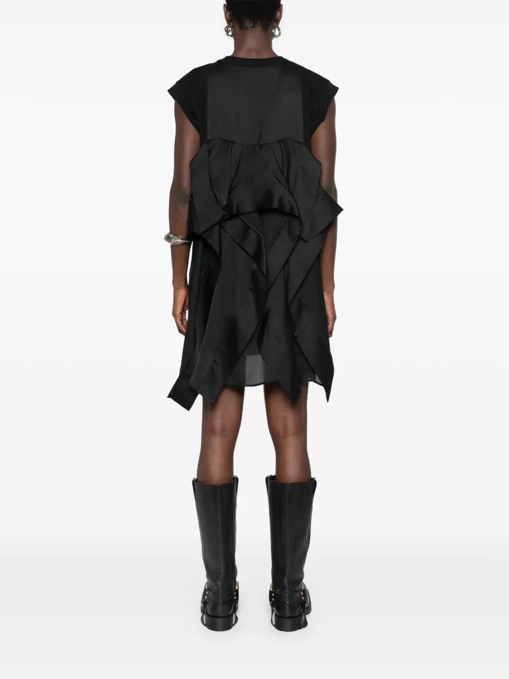 【関税込み】sacai ブラック Matelasse Twill Mix ミニドレス Sacai ブラック Matelasse Twill Mix ミニドレス ブラック | Lyst