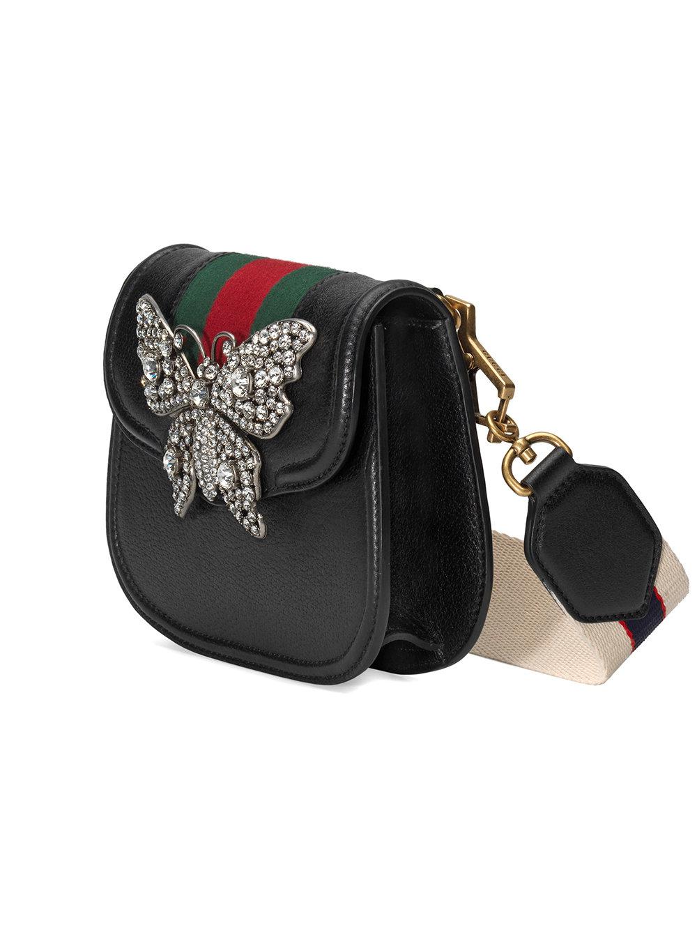 Gucci Leather Totem Small Shoulder Bag in Black - Lyst