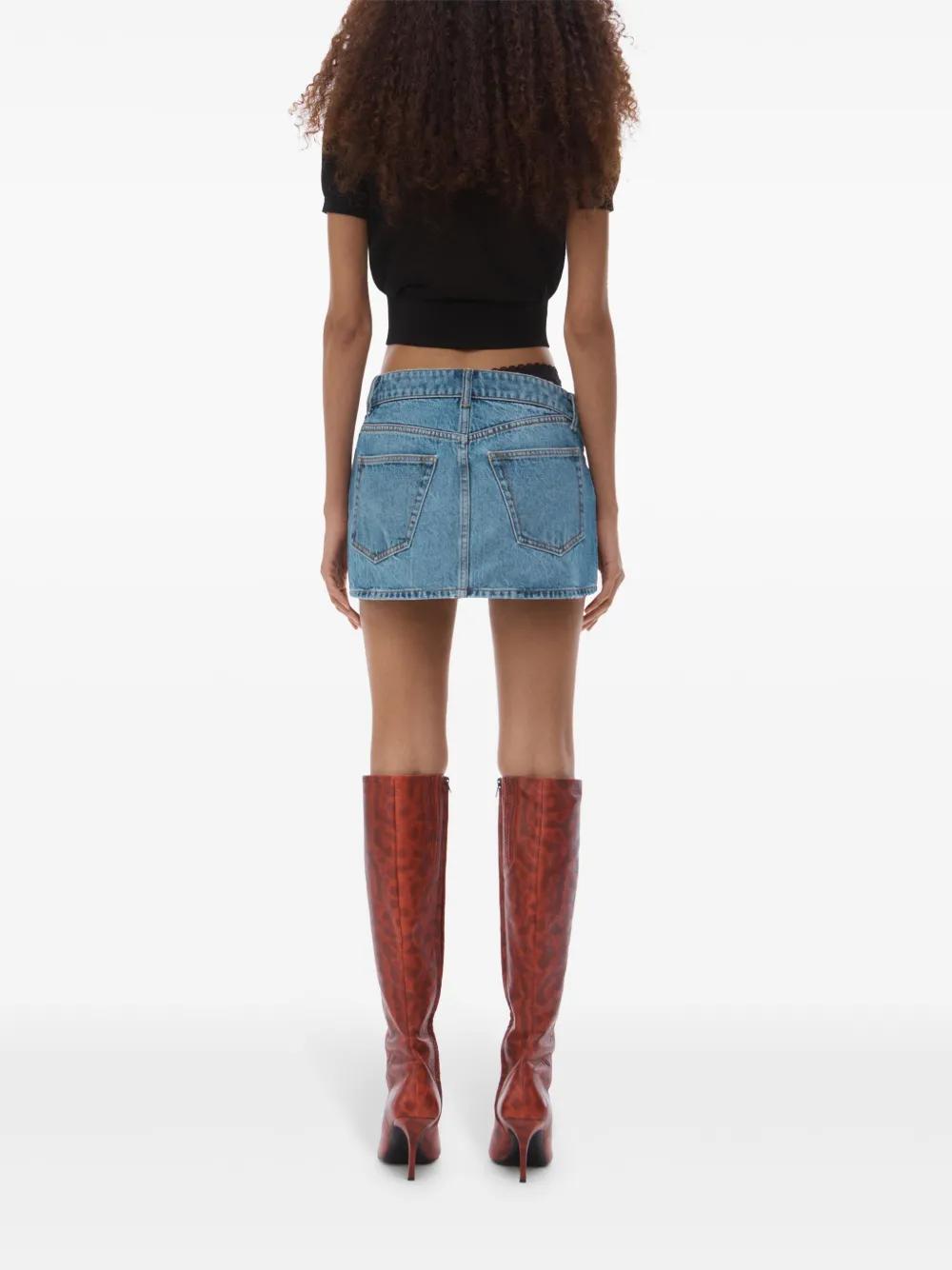ALEXANDER WANG★Pre-Styled デニム スカート ミニ丈 ladies Alexander Wang ブルー Pre-Styled デニム ミニスカート ブルー