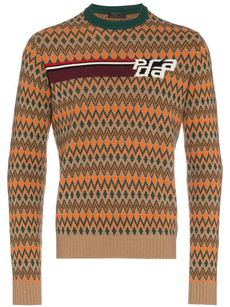 prada logo sweater