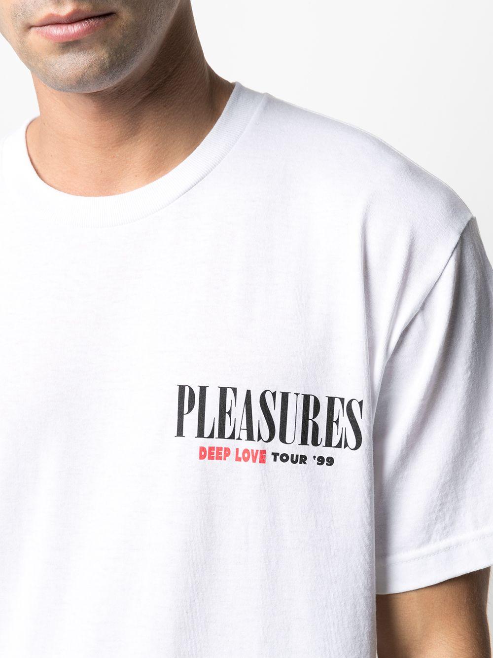 Pleasures Logo-print Cotton T-shirt in White for Men - Save 48% - Lyst