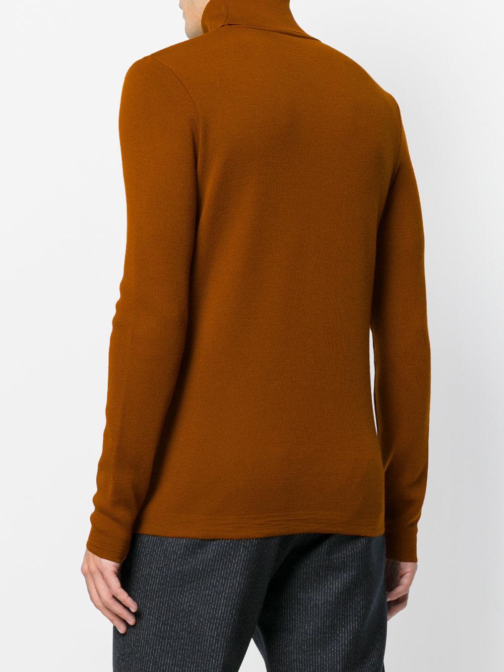 Lyst - Bleu De Paname Roll Neck Pullover in Brown for Men
