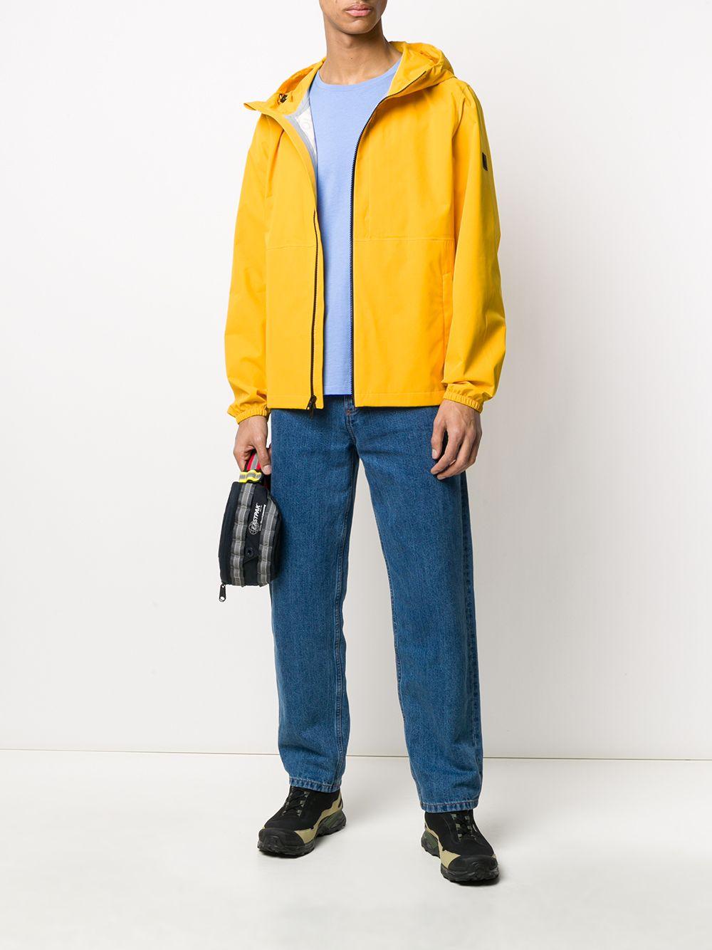 Woolrich Hooded Zip-up Jacket in Yellow for Men - Lyst