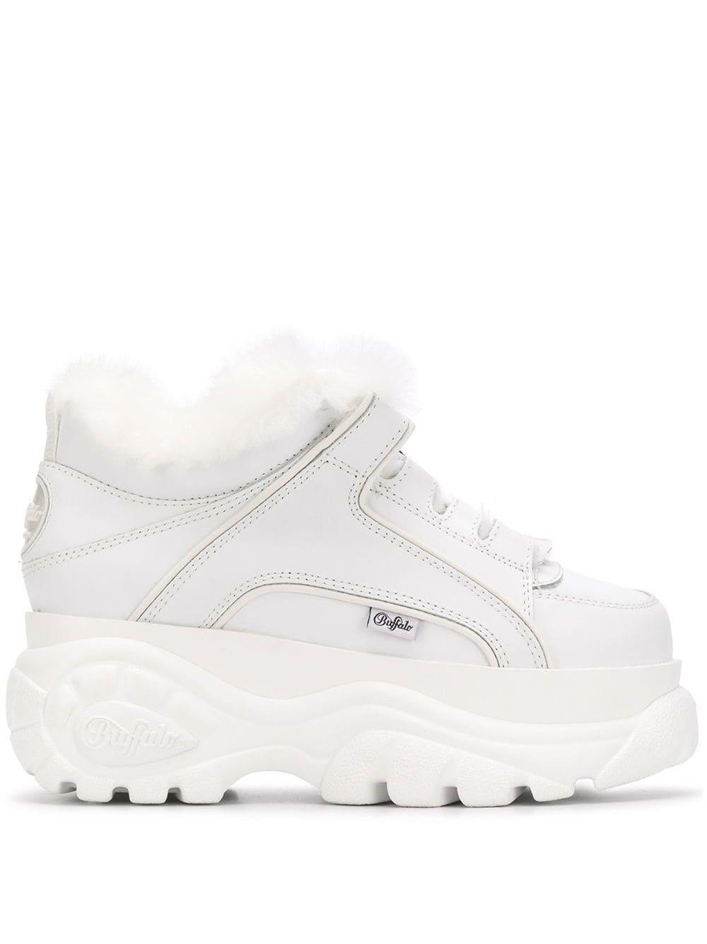 buffalo white platform sneakers