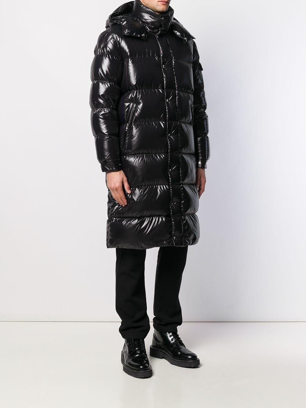 Moncler Synthetic Hanoverian Quilted Zip-up Coat in Black for Men - Lyst