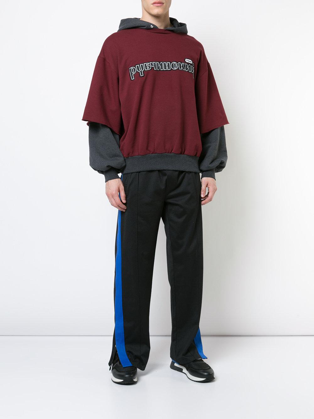 gosha rubchinskiy layered moletom com capuz