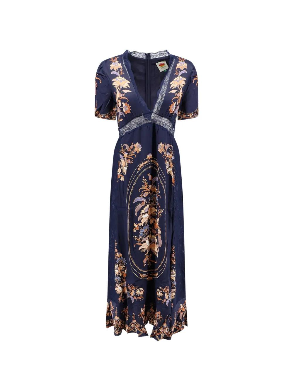 Farm Rio Blue Lace Banana Midi Dresses for Women - Up to 80% off