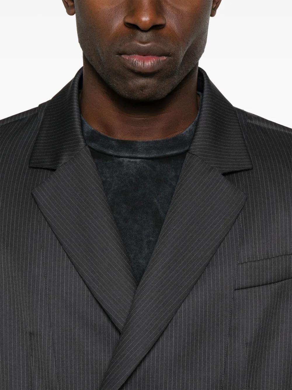 【関税込み】sacai PINSTRIPE BLAZER Sacai Pinstriped Blazer in Black for Men | Lyst