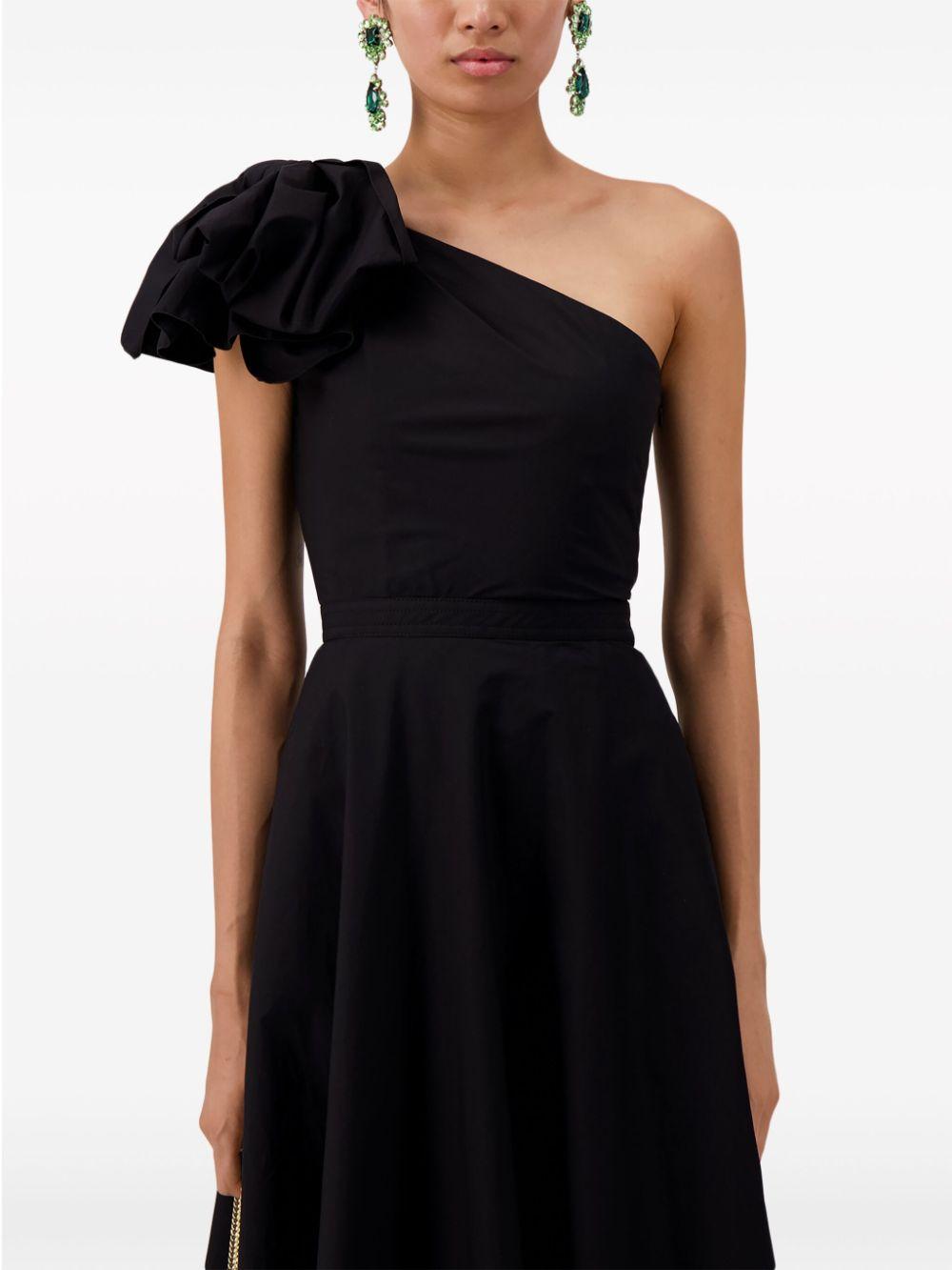 Giambattista Valli One-shoulder Bow Maxi Dress in Black