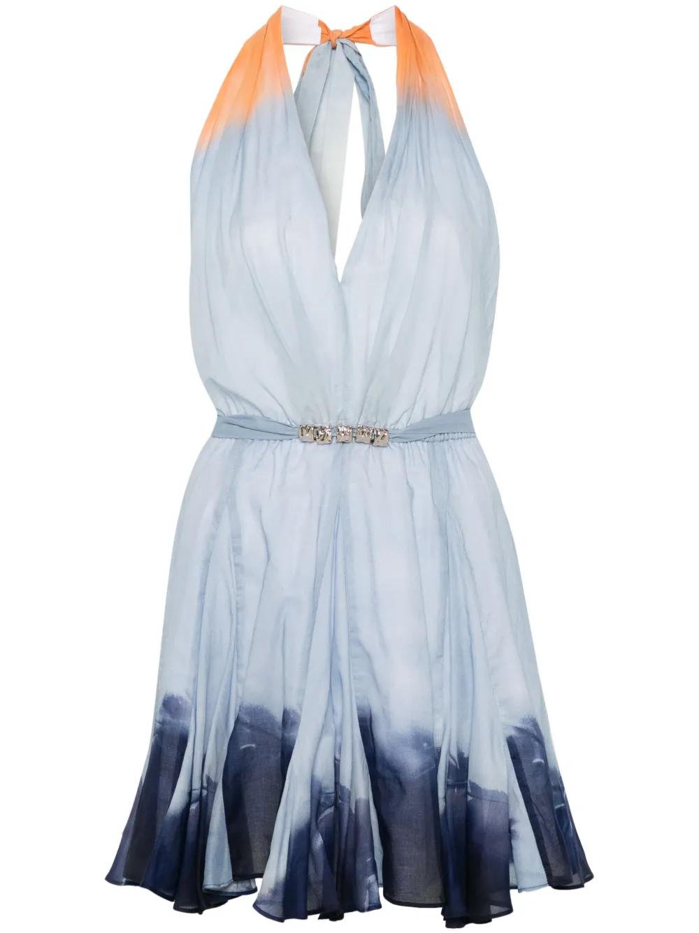 maje backless tie dye dress Backless tie-dye dress Print Rainbow for Women