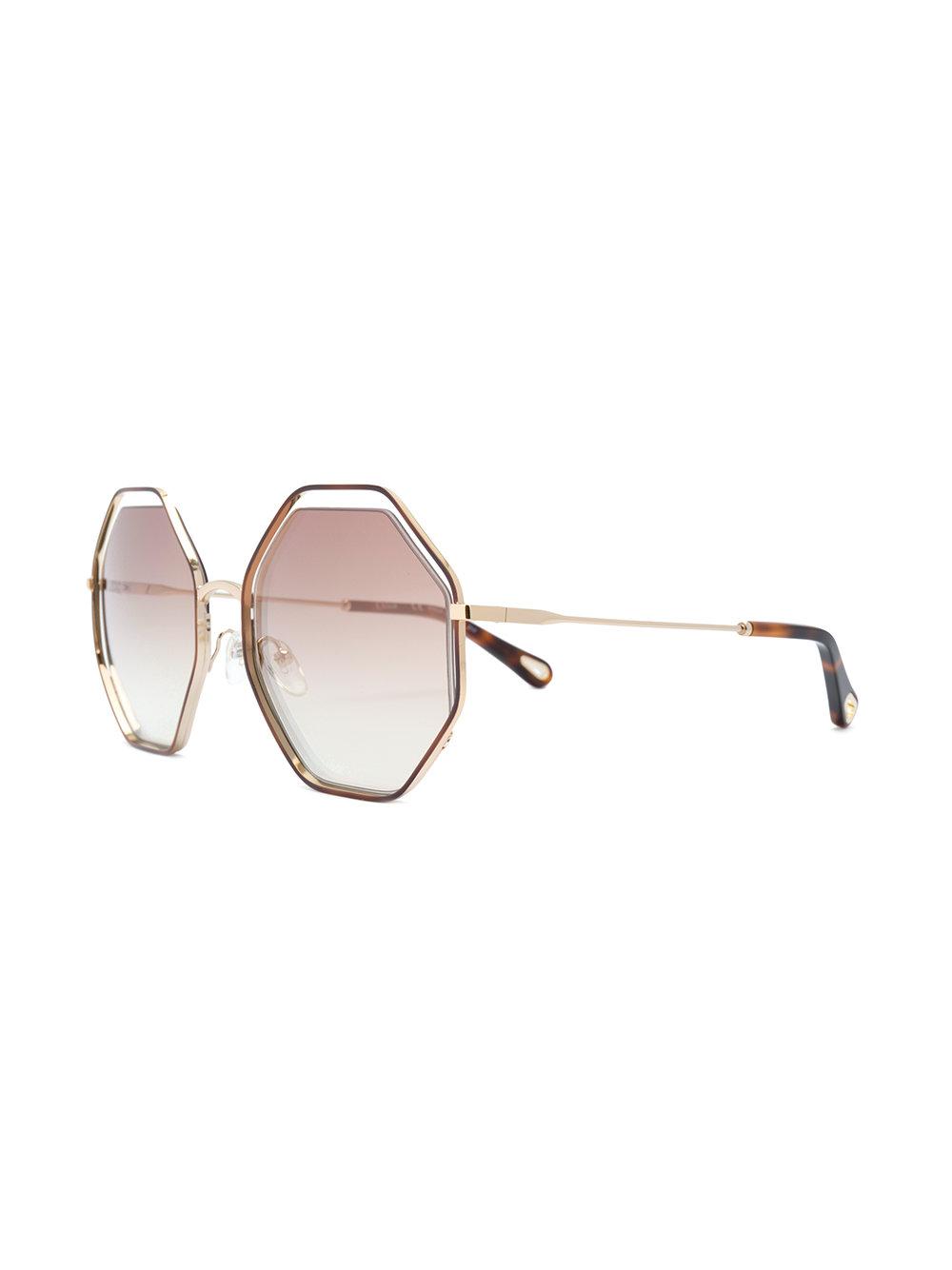 oversized hexagon glasses