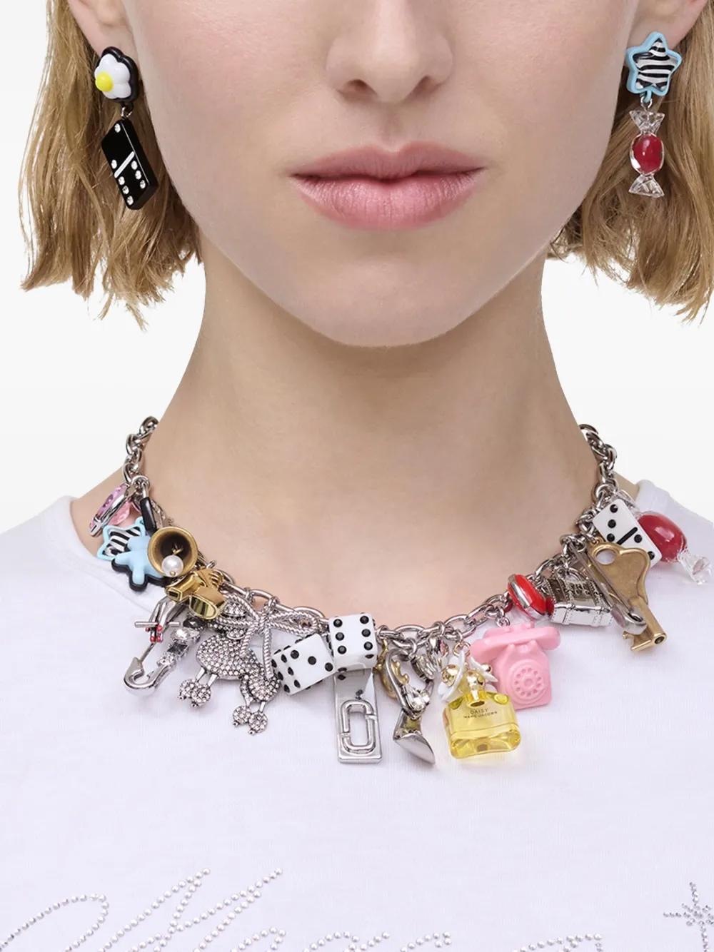 ネックレス・ペンダント Sticker Charm Necklace - Marc Jacobs - l - Silver Marc Jacobs Sticker Charm Statement Necklace in Metallic | Lyst