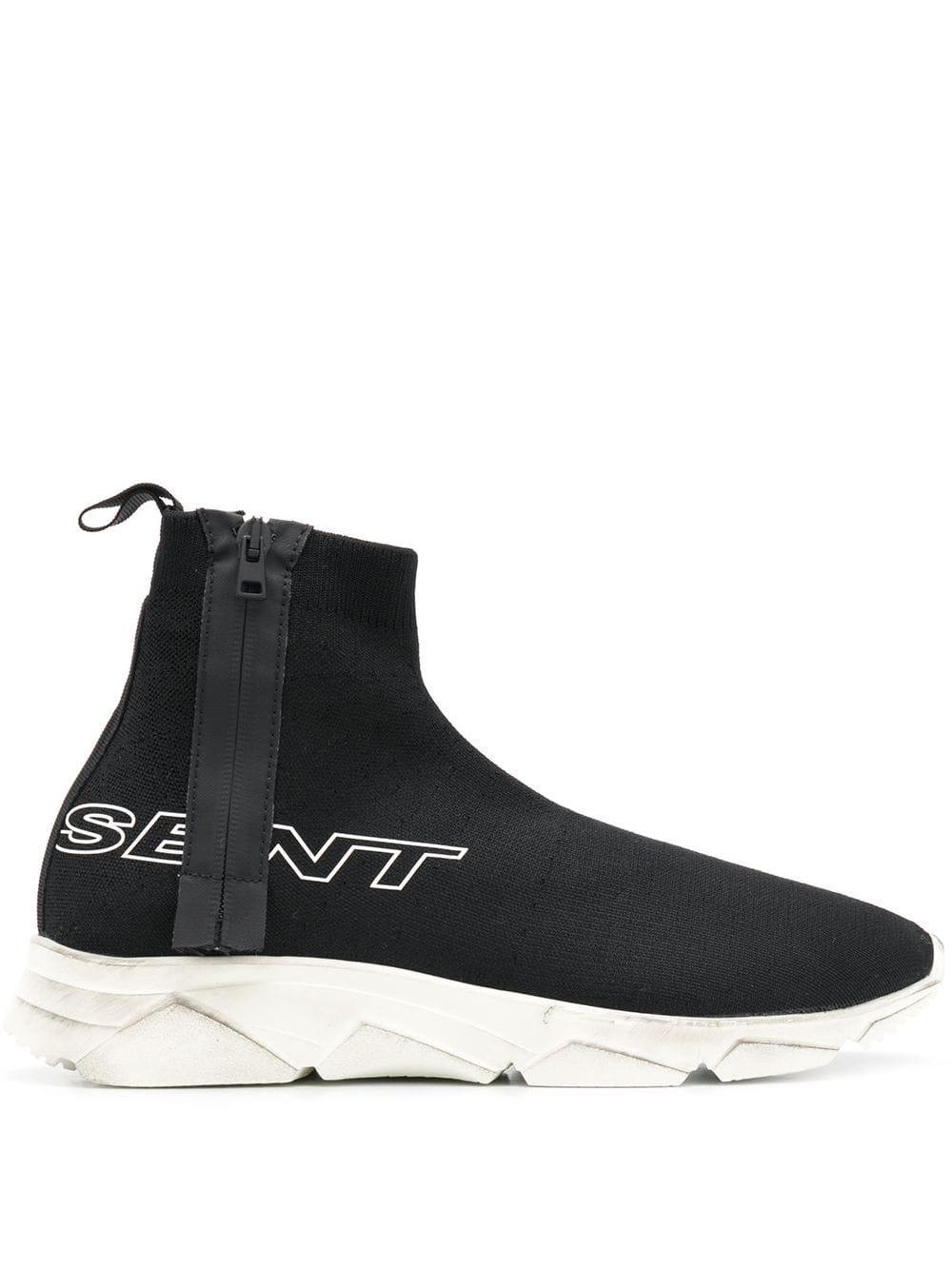 sock sneaker black