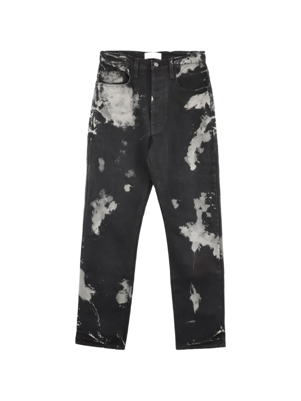 ALEXANDER DIGENOVA Bleach-Effect Straight-Leg Jeans in Grey for 