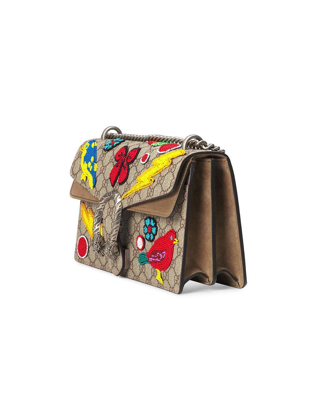 Gucci Dionysus GG Supreme Canvas Shoulder Bag in Brown - Lyst