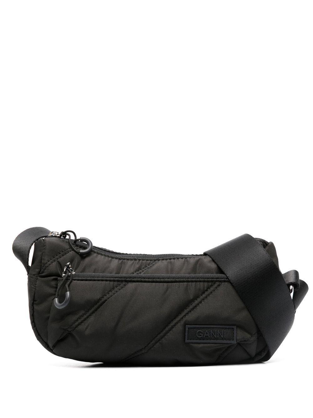 Ganni Quilted Recycled Crossbody Bag in Black Lyst Canada