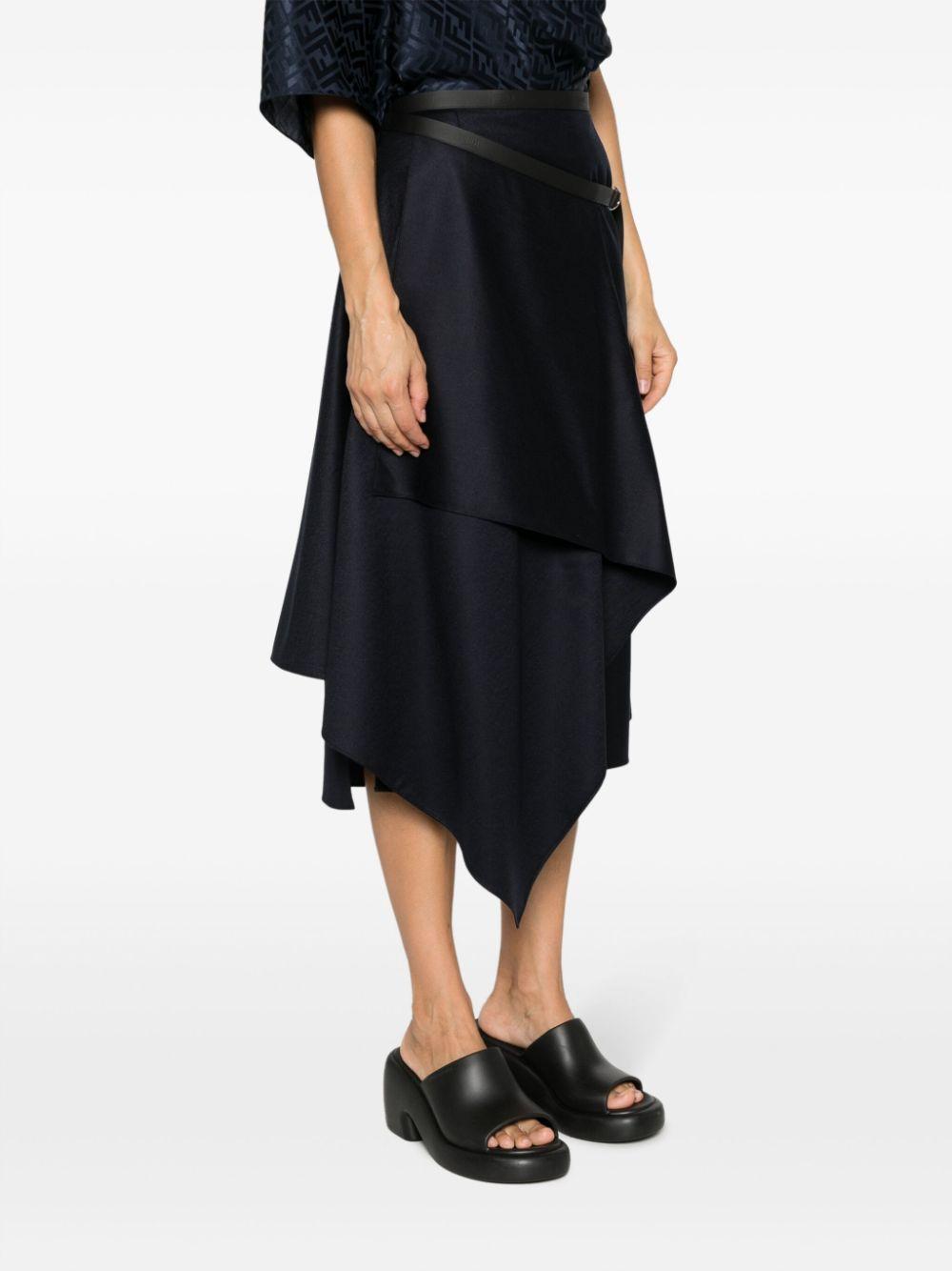 FENDI 極美品 2023 Asymmetrical Hem ニットスカート