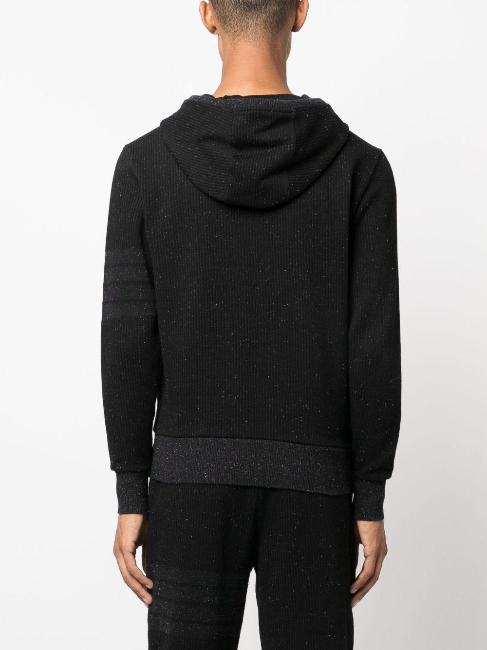 Black thom browne hoodie outlet