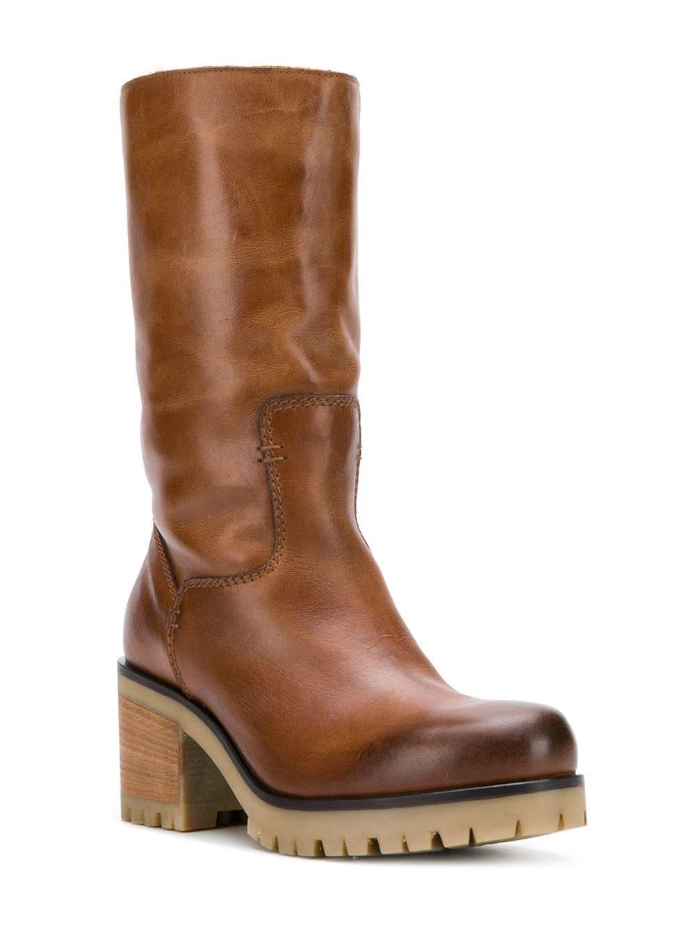 Strategia Mid-calf High Boots in Brown - Lyst