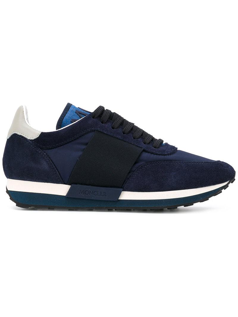 Moncler Leather Horace Sneakers in Blue for Men - Lyst