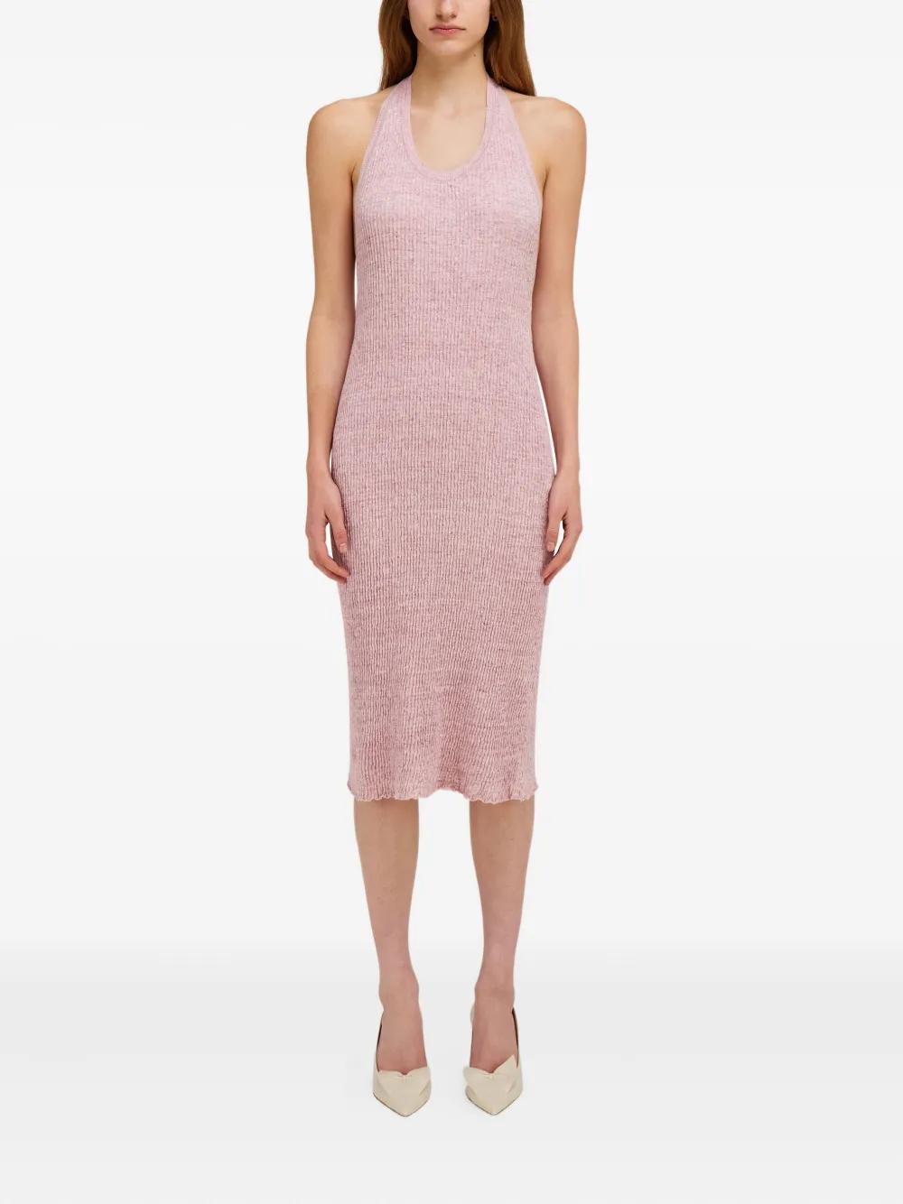 ワンピース SALVATORE FERRAGAMO PINK COTTON BLEND DRESS Ferragamo Pink Cotton Blend Dress | italist