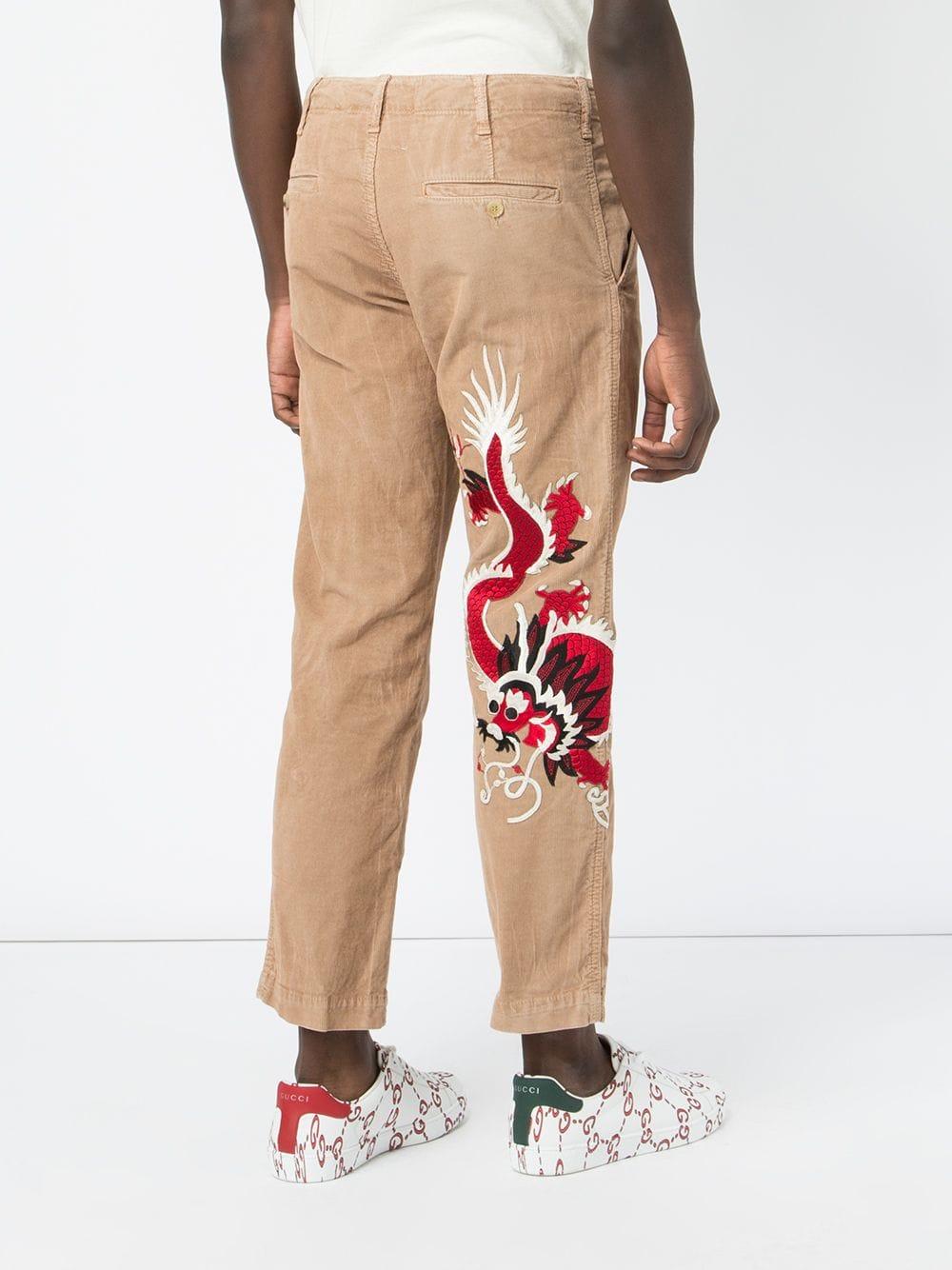 Gucci Embroidered Chinos for Men -