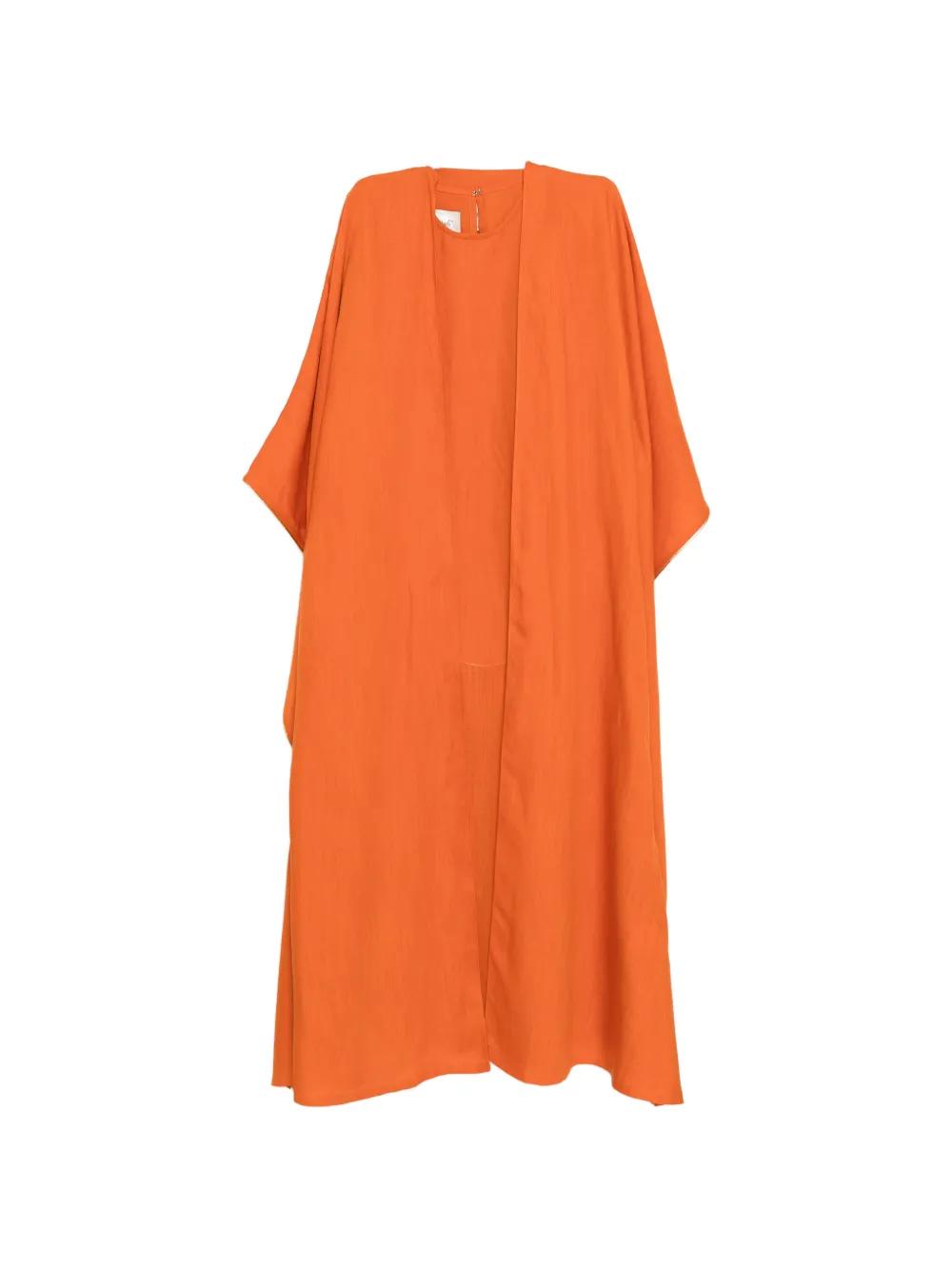 bambah orange dress Bambah Geometric-print Maxi Dress