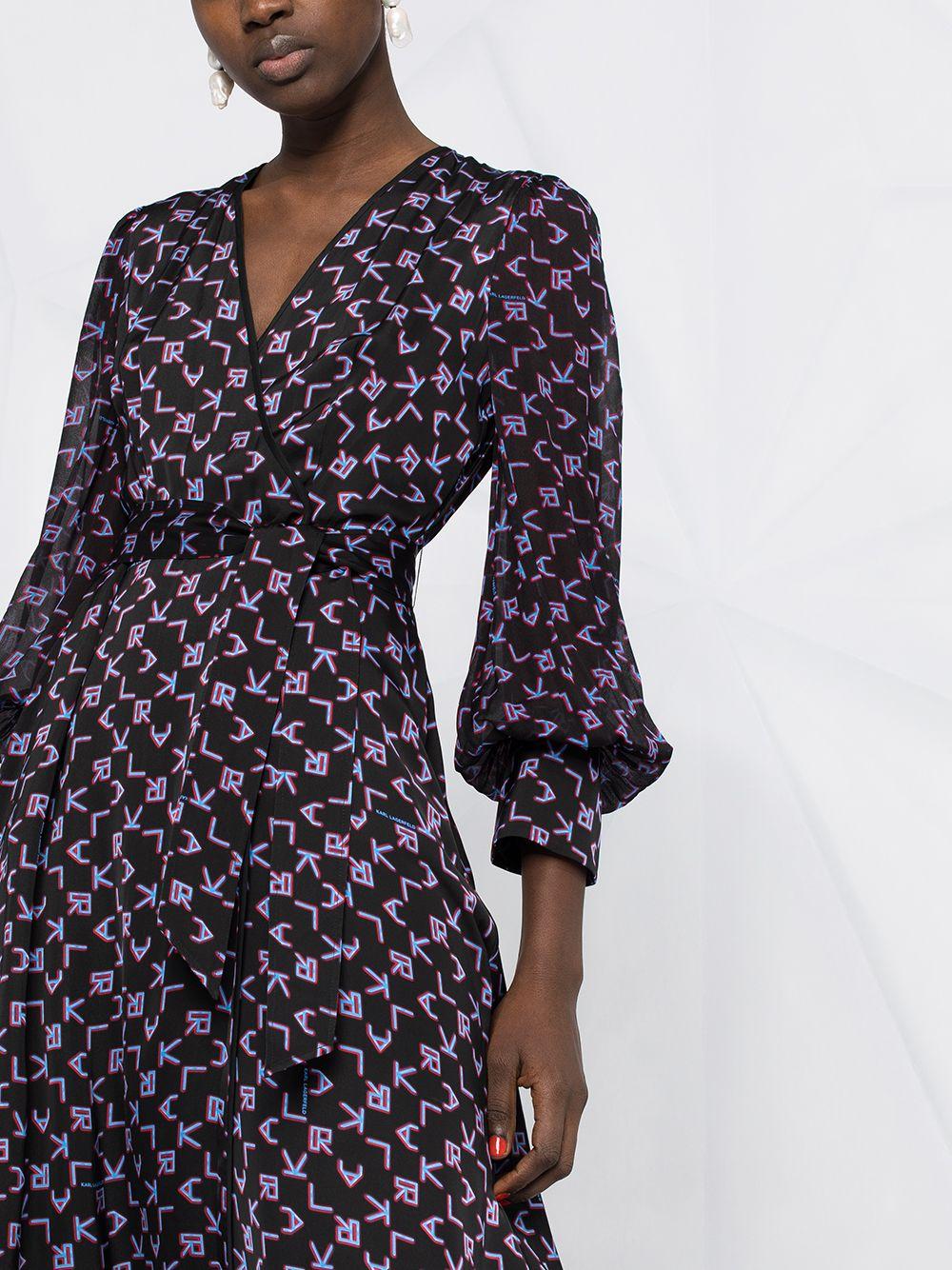 karl lagerfeld floral wrap dress