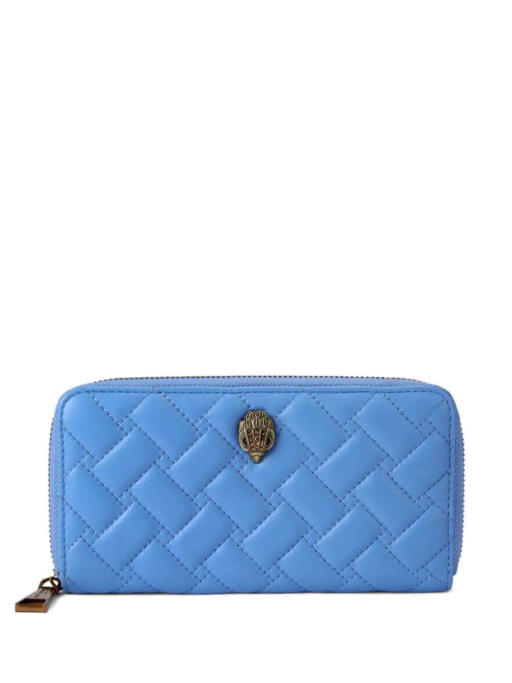 Kurt Geiger Quilted Zipped Wallet in Blue Lyst UK