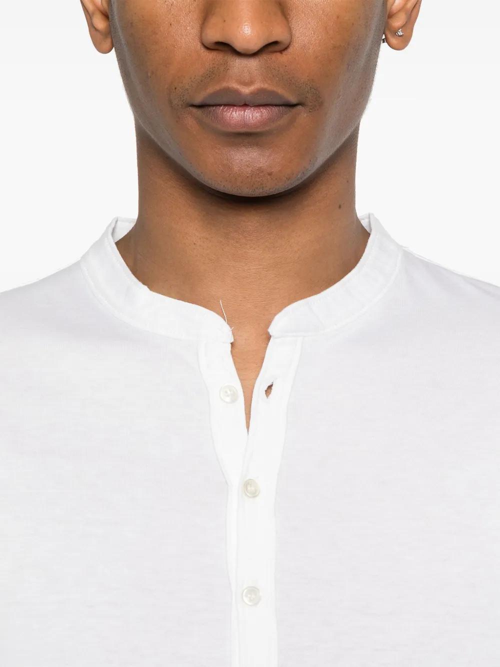 Laneus Button-Up T-Shirt in White for Men | Lyst