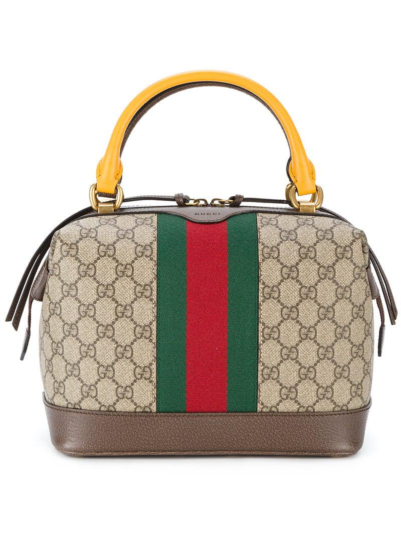 Gucci Canvas GG Supreme Tote Bag in Brown - Lyst