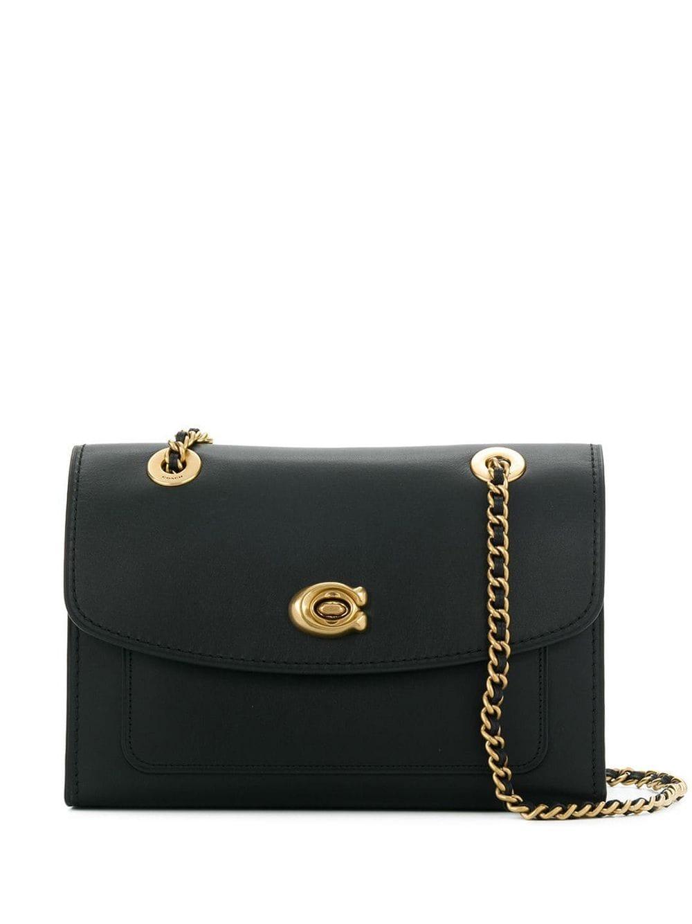 COACH Parker Shoulder Bag in Black | Lyst