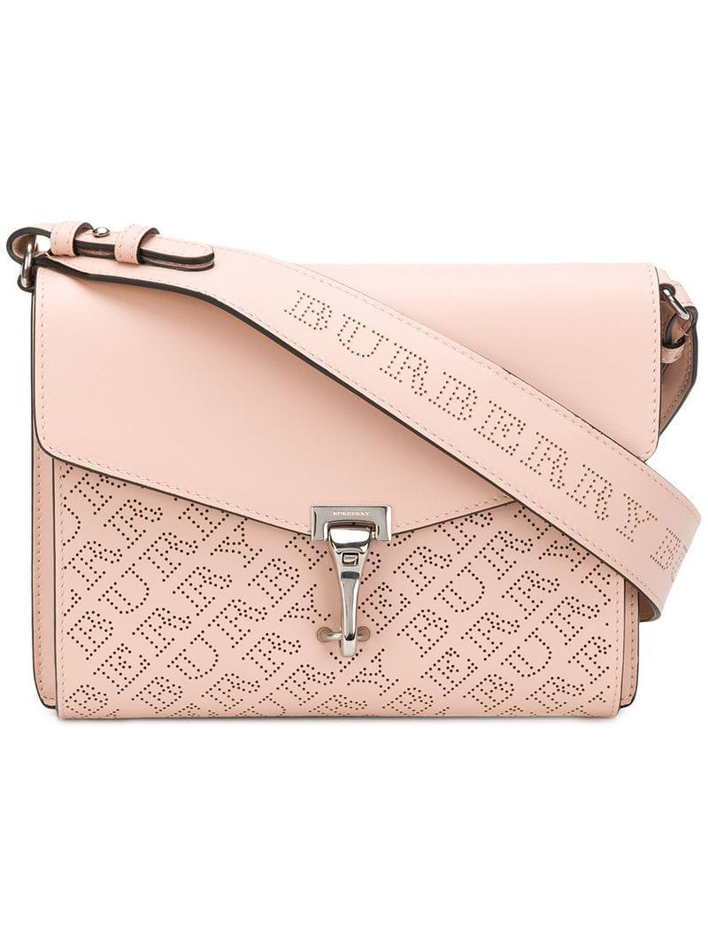 Perforated Logo Leather Crossbody Bag 