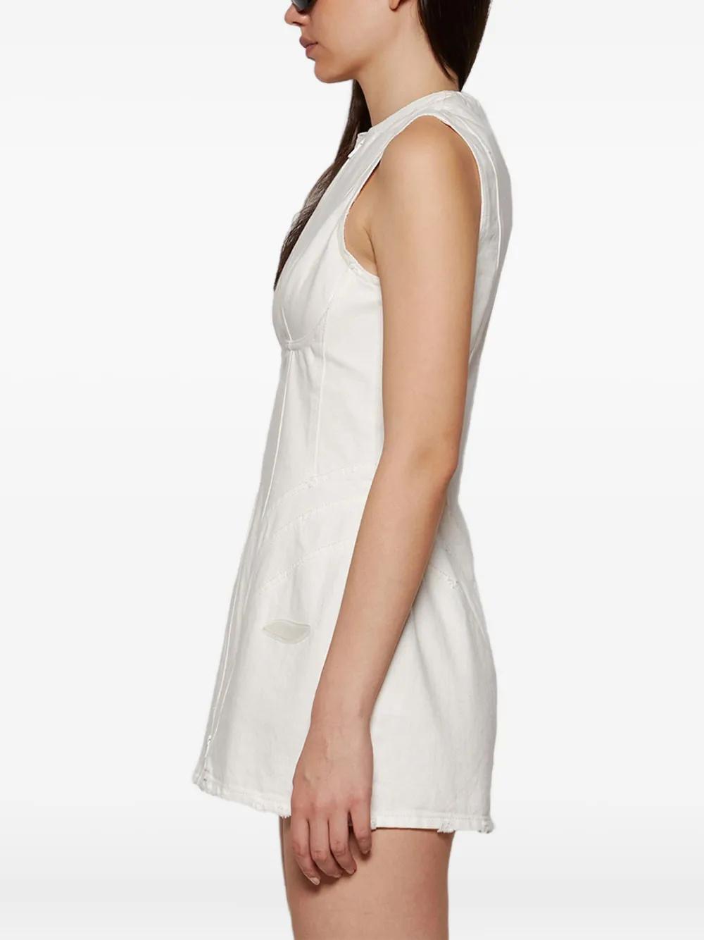 natasha zinko corset dress Natasha Zinko Perfect Body Zip-Front Corset Mini Dress in White