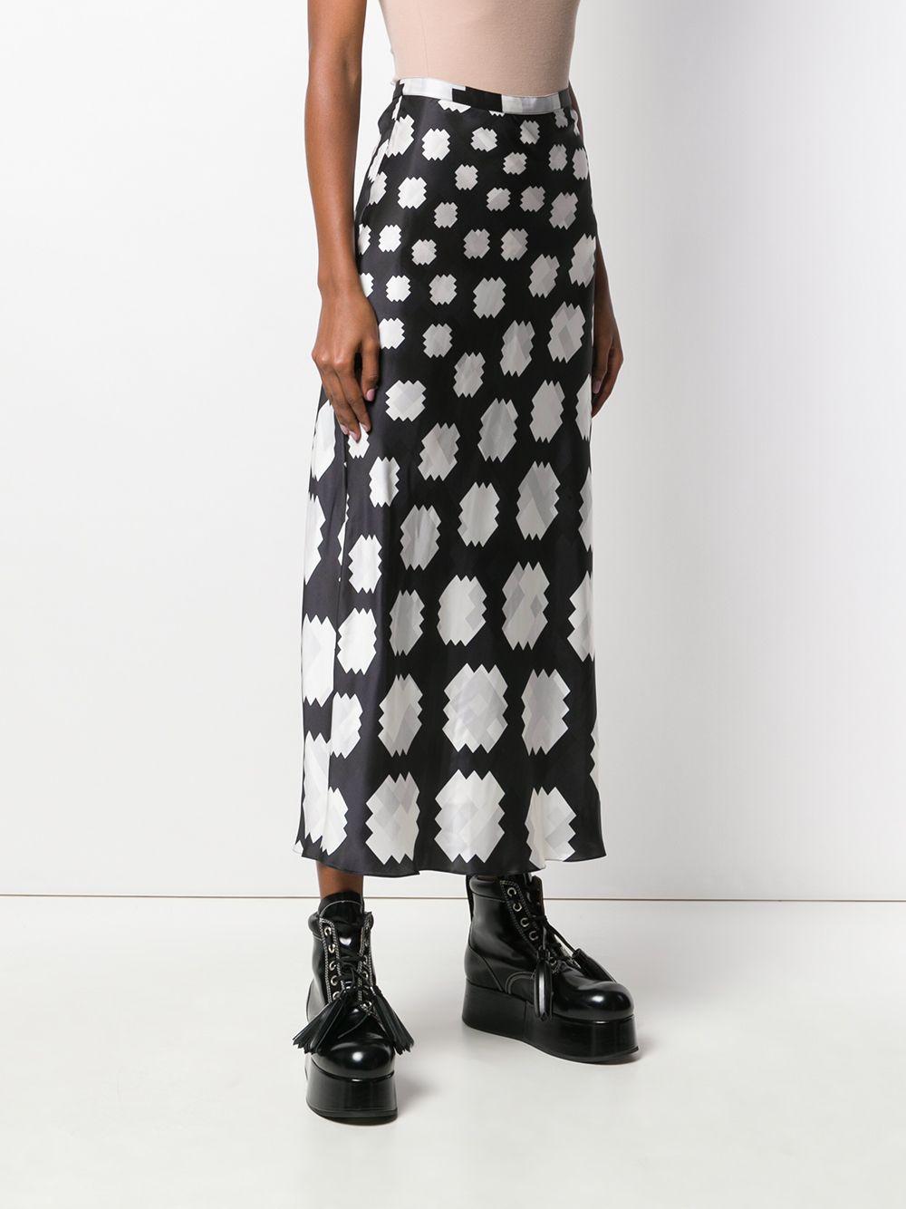 Marni Geometric Print Skirt in Black/White (Black) - Save 63% | Lyst
