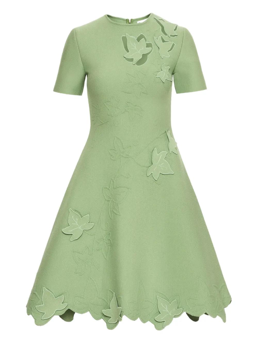 Oscar de la Renta Ivy Cutout Embroidered Minidress in Green | Lyst Oscar de la Renta Ivy Cutout Embroidered Minidress in Green | Lyst
