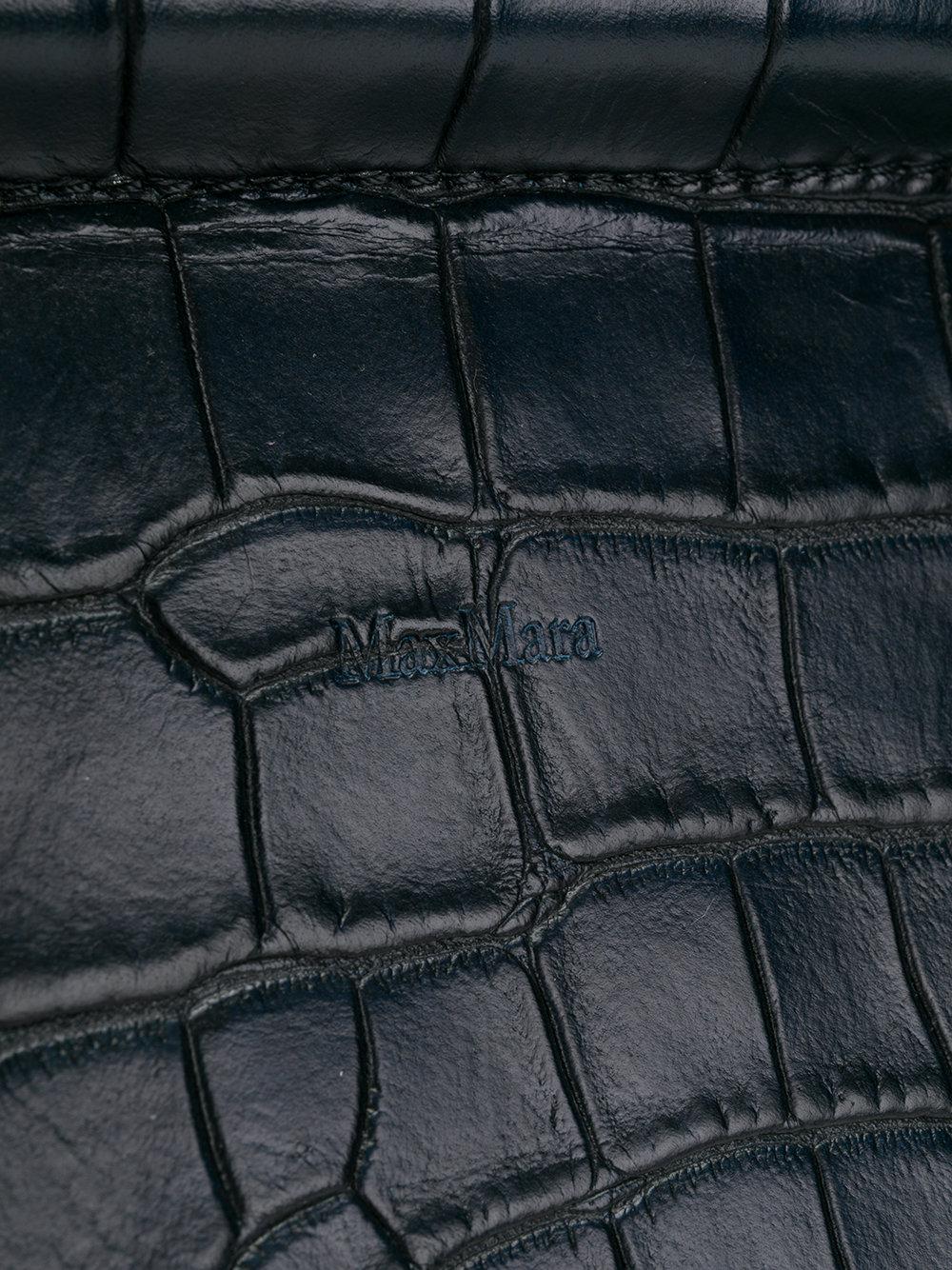 Max Mara Crocodile-print Bag in Blue | Lyst